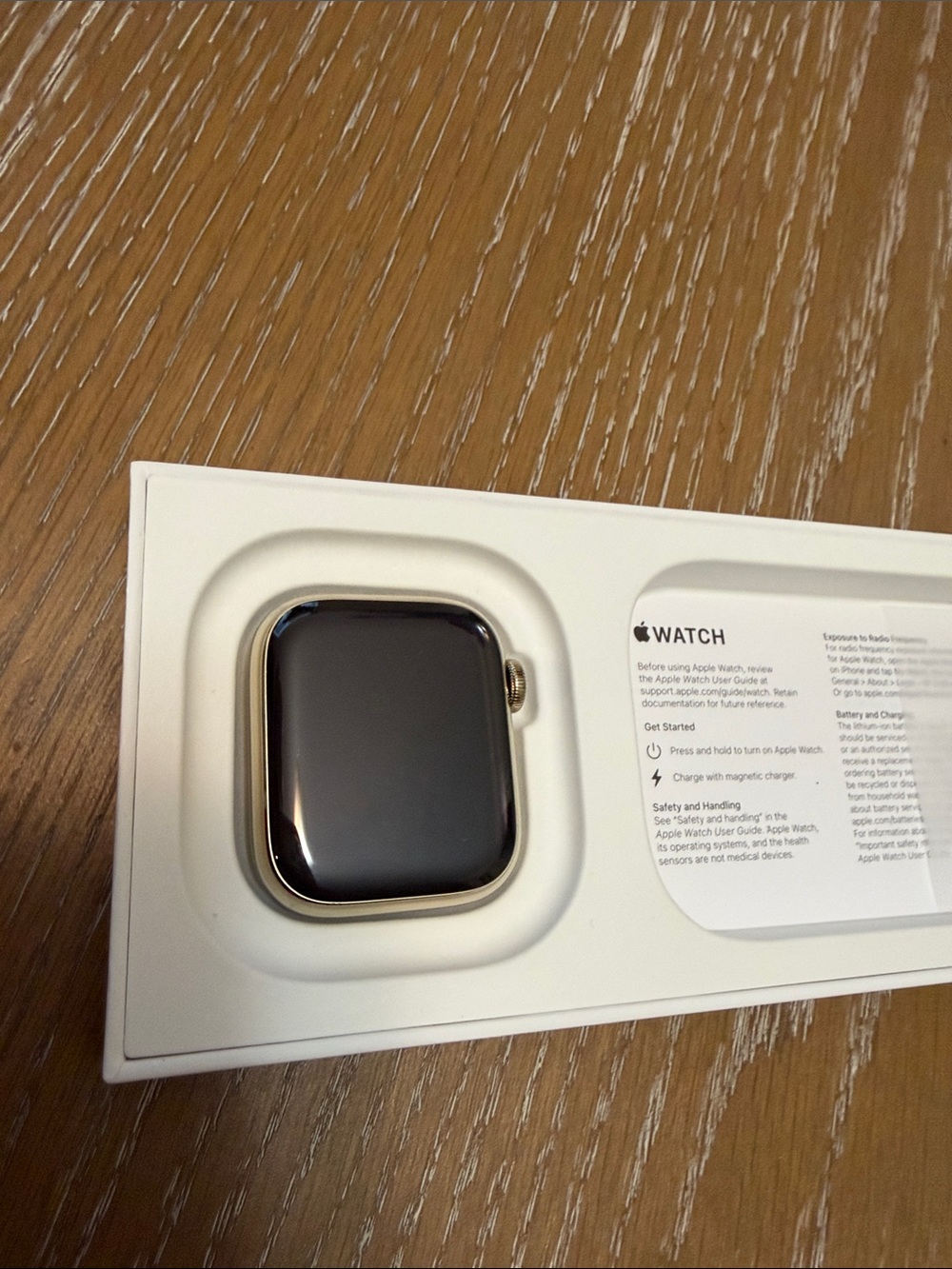 Apple Watch Gold Case with Black Screen